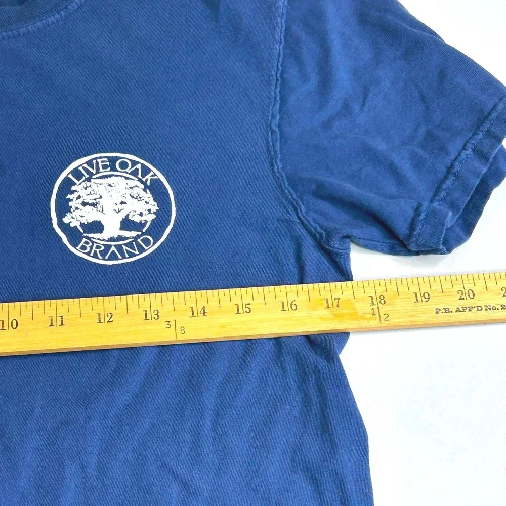 Live Oak Brand Maryland Flag Graphic T-Shirt Navy Blue Comfort Colors Small